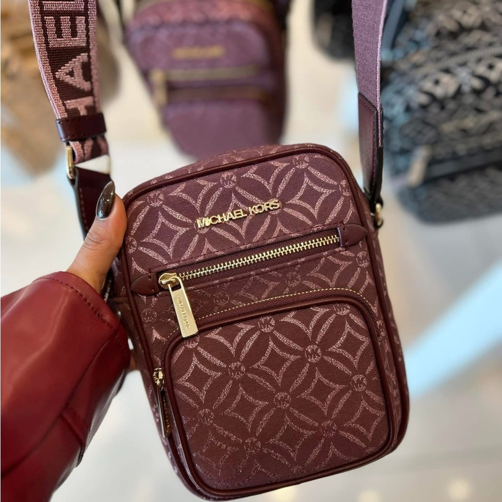 Michael Kors Oxblood Multi SmallPocket Crossbody